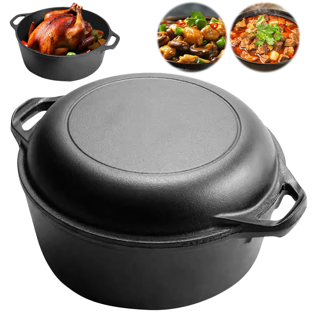 2 in 1 Cast Iron Dutch Oven Po - đánh giá và giá Camp Dutch Oven Cast