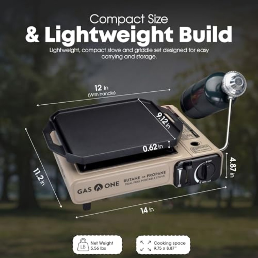 GasOne GS-3400P-KIT Propane or - đánh giá và giá Camping Cooking Flat Top