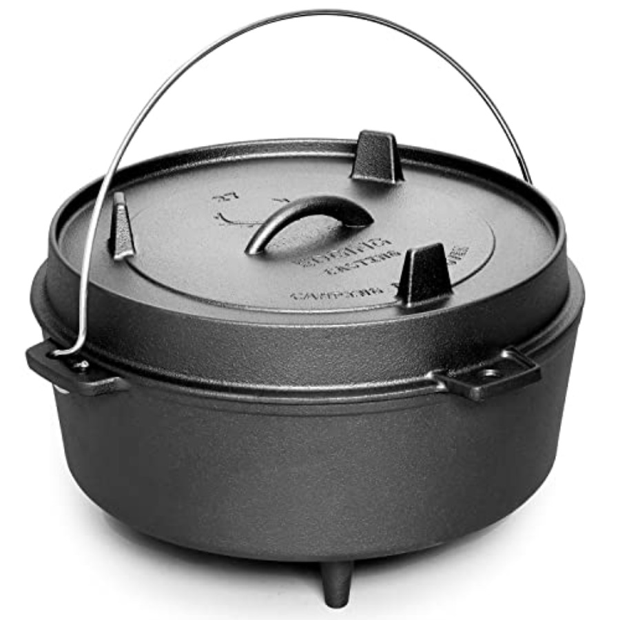 Pre-Seasoned Cast Iron Dutch O - đánh giá và giá Camp Dutch Oven Cast