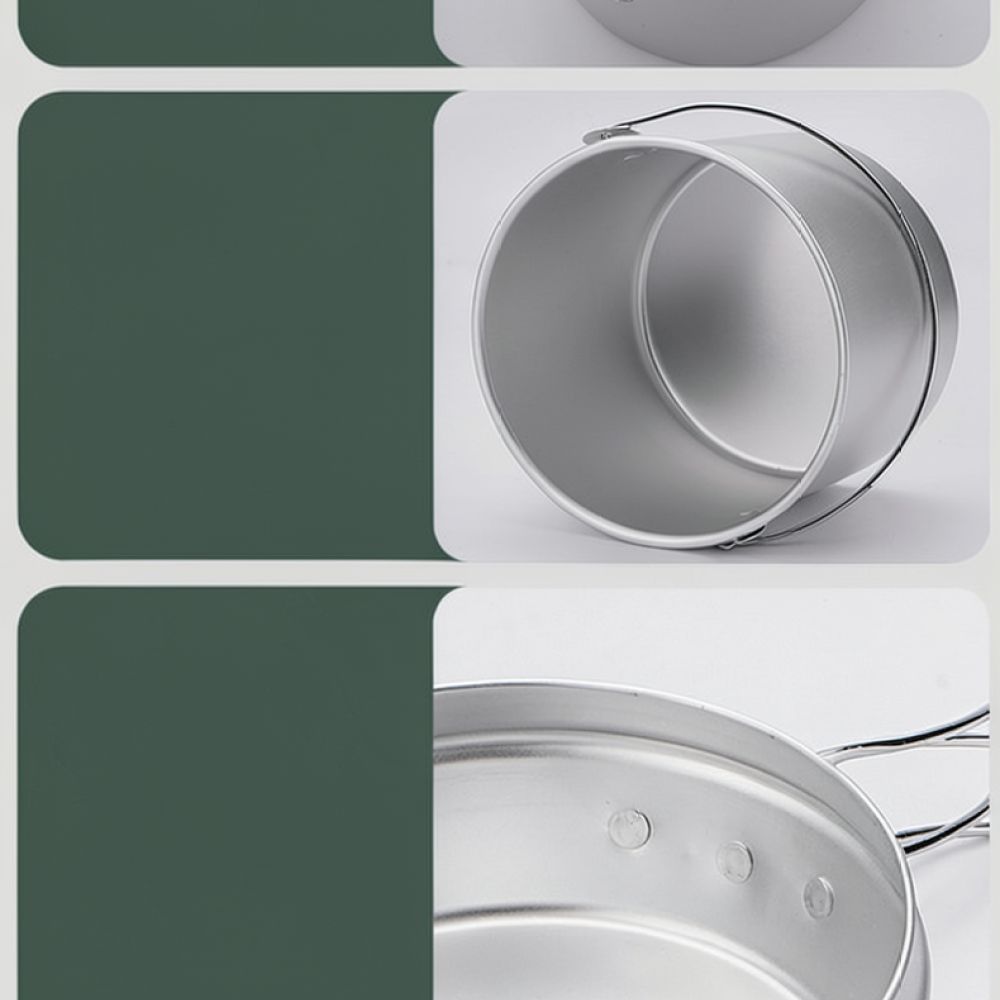 Outdoor Picnic Aluminum Cookwa - đánh giá và giá Camping Cooking Dining Set