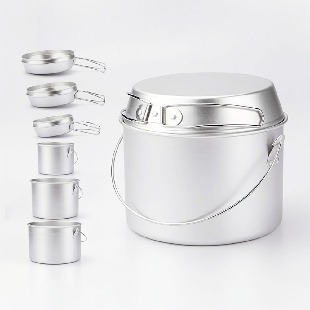 Outdoor Picnic Aluminum Cookwa - đánh giá và giá Camping Cooking Dining Set