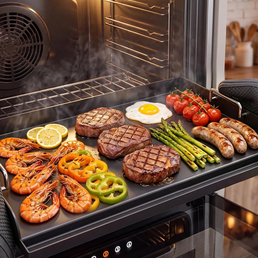 Non Stick Cast Iron Griddle Th - đánh giá và giá Camping Cooking Flat Top