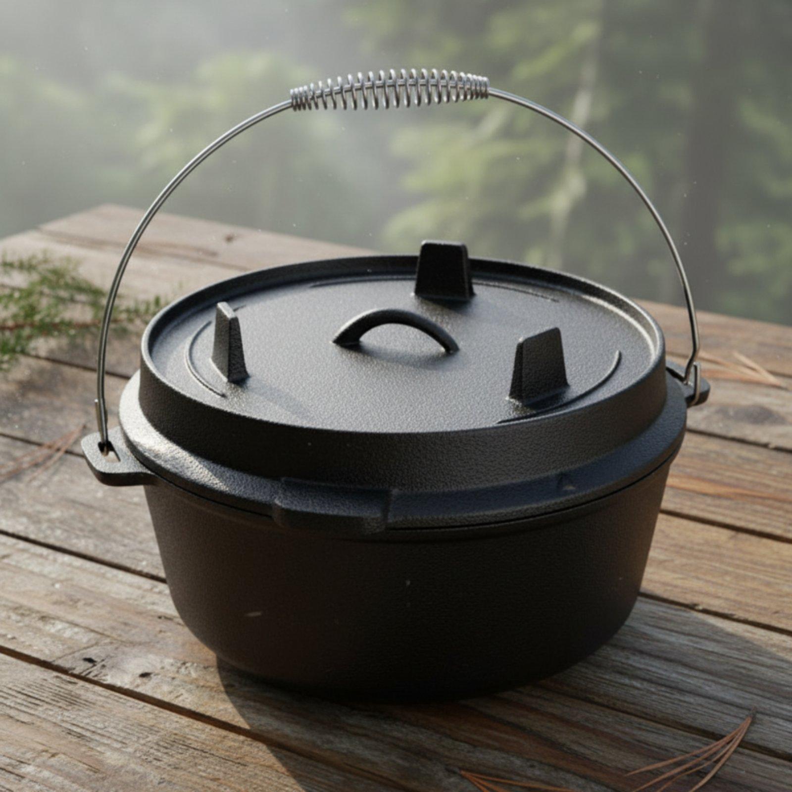 Outdoor Cast Iron Dutch Oven U - đánh giá và giá Camp Dutch Oven Cast