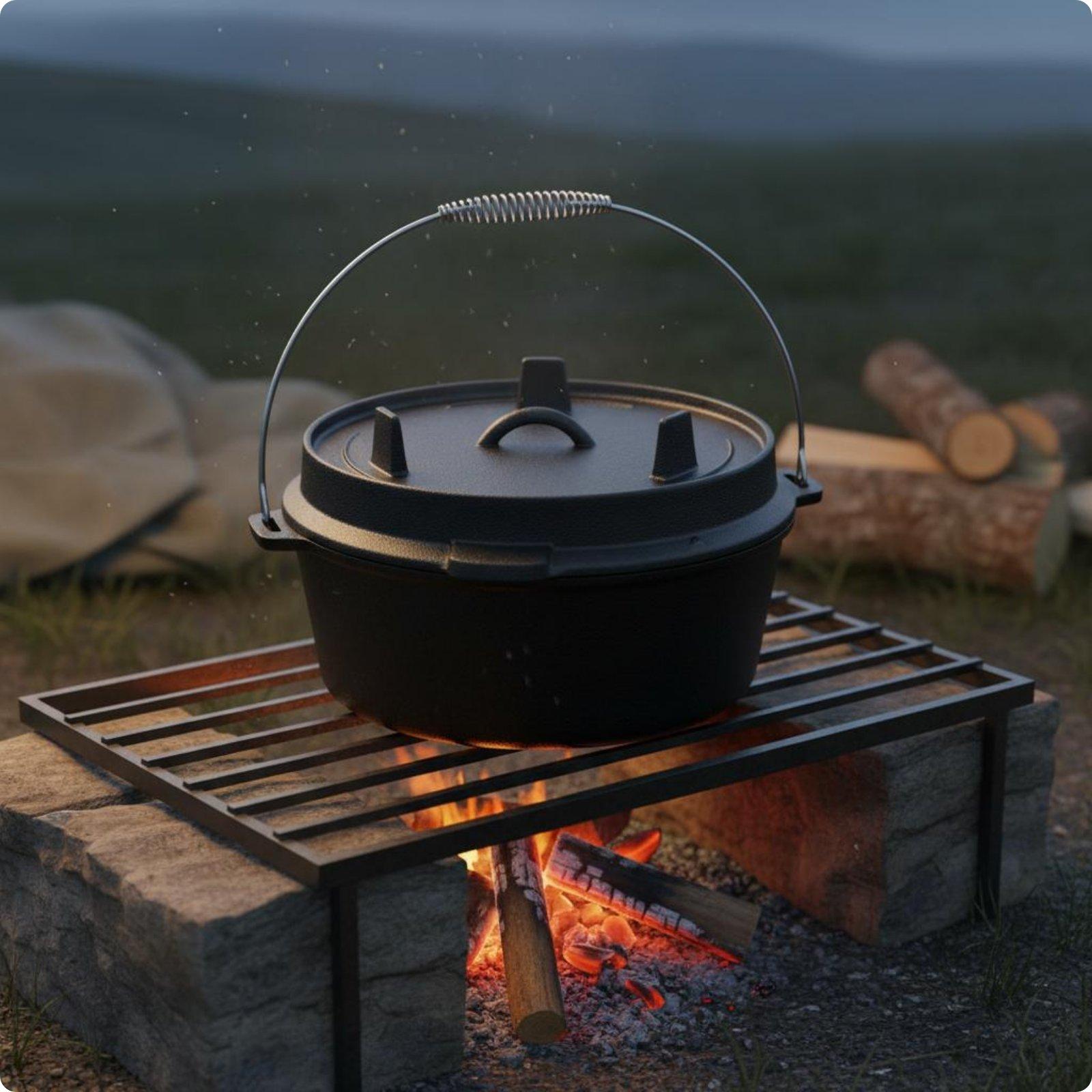 Outdoor Cast Iron Dutch Oven U - đánh giá và giá Camp Dutch Oven Cast