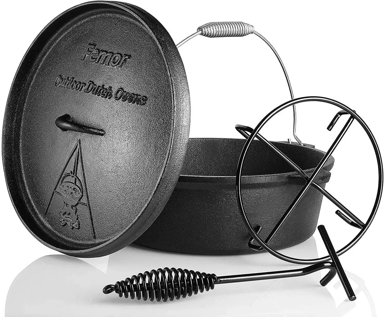 Femor Dutch Oven Cast Iron 5,8 - đánh giá và giá Camp Dutch Oven Cast