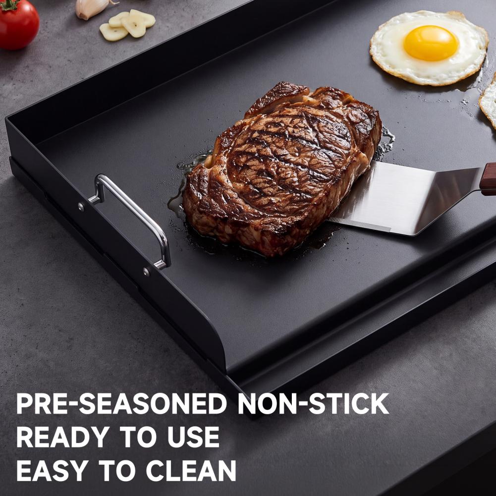 Thick Cast Iron Baking Pan Pre - đánh giá và giá Camping Cooking Flat Top