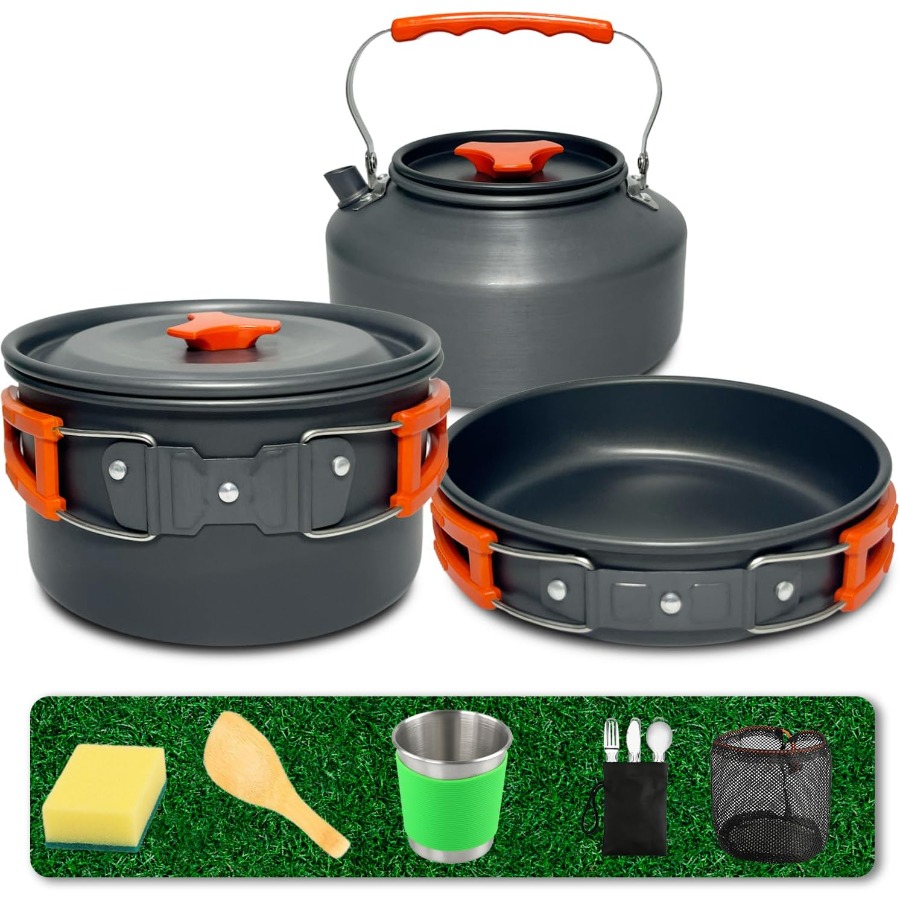 Camping Cookware Set: 35oz Non - đánh giá và giá Camping Hiking Cooking
