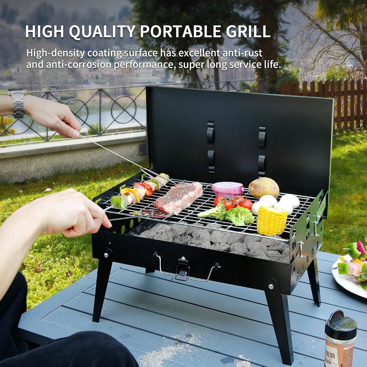 1pc Small Portable Charcoal Gr - đánh giá và giá Camping Hiking Cooking