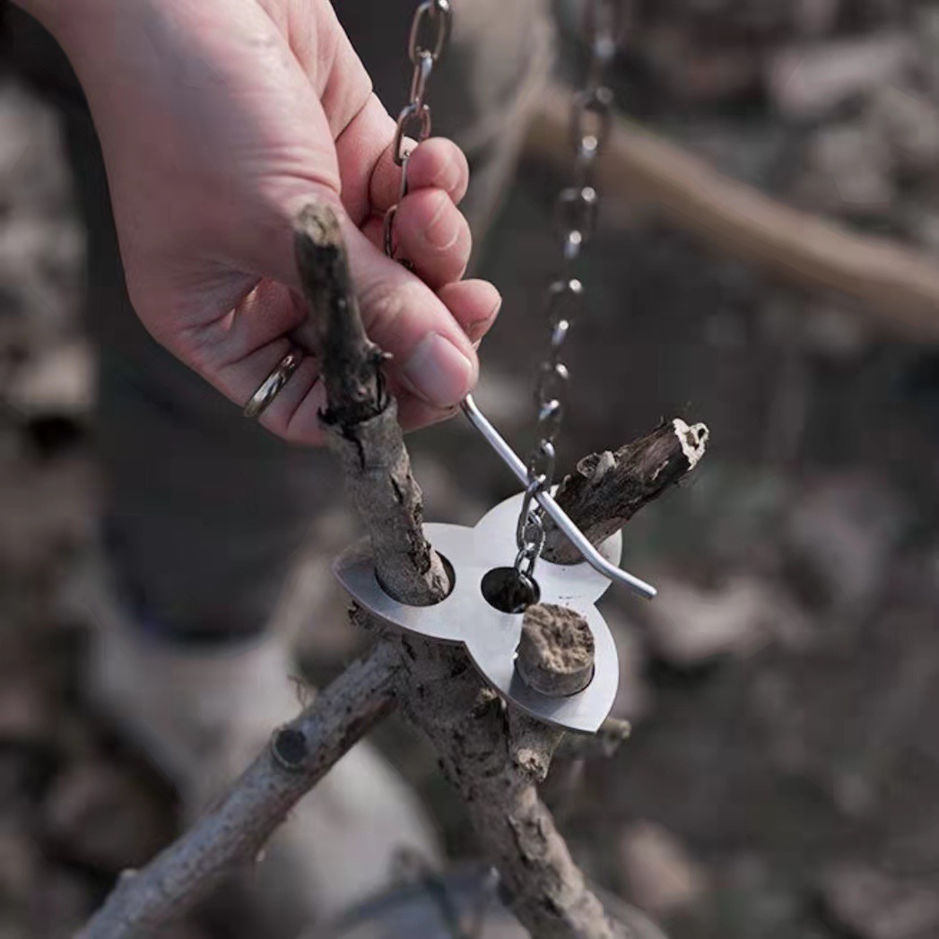Stainless Steel Camping Tripod - đánh giá và giá Camping Hiking Cooking