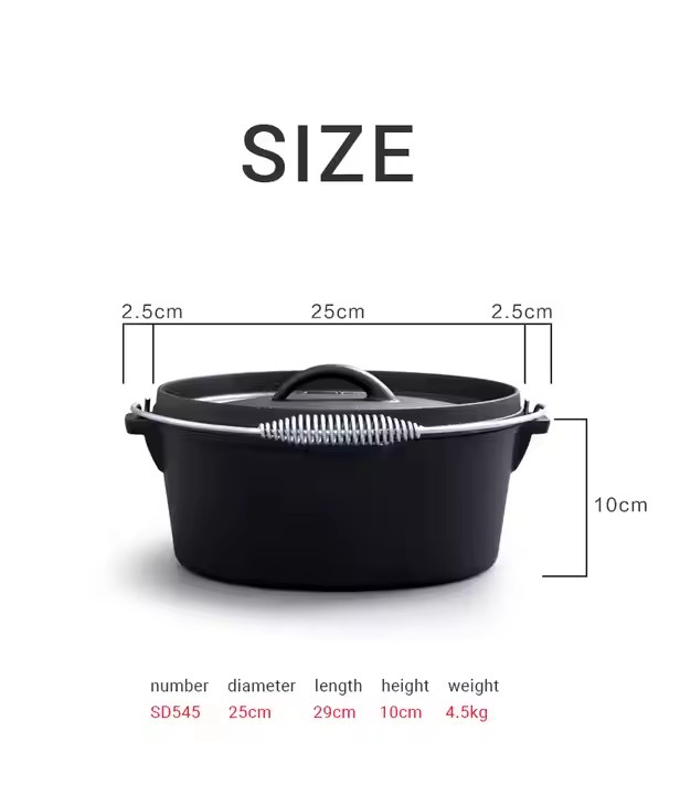 Cast Iron Dutch Pot Uncoated T - đánh giá và giá Camp Dutch Oven Cast