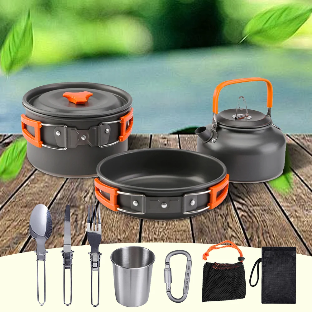 Camping Cookware Kit Kettle Po - đánh giá và giá Camping Hiking Cooking