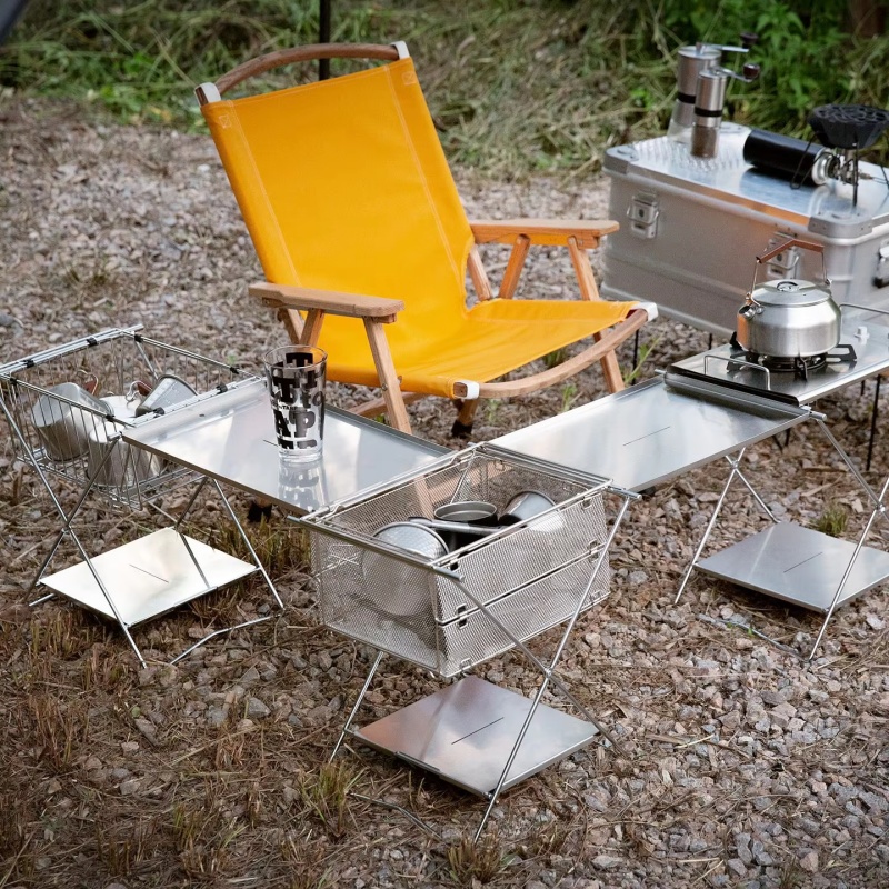 Outdoor Stainless Steel Foldin - đánh giá và giá Camping Cooking Table