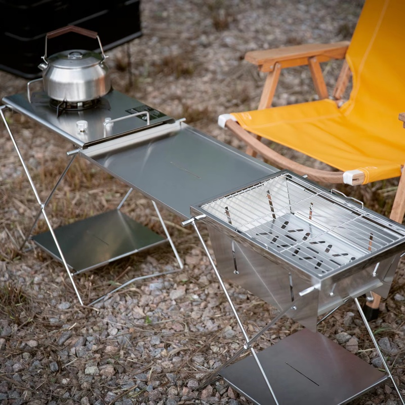 Outdoor Stainless Steel Foldin - đánh giá và giá Camping Cooking Table