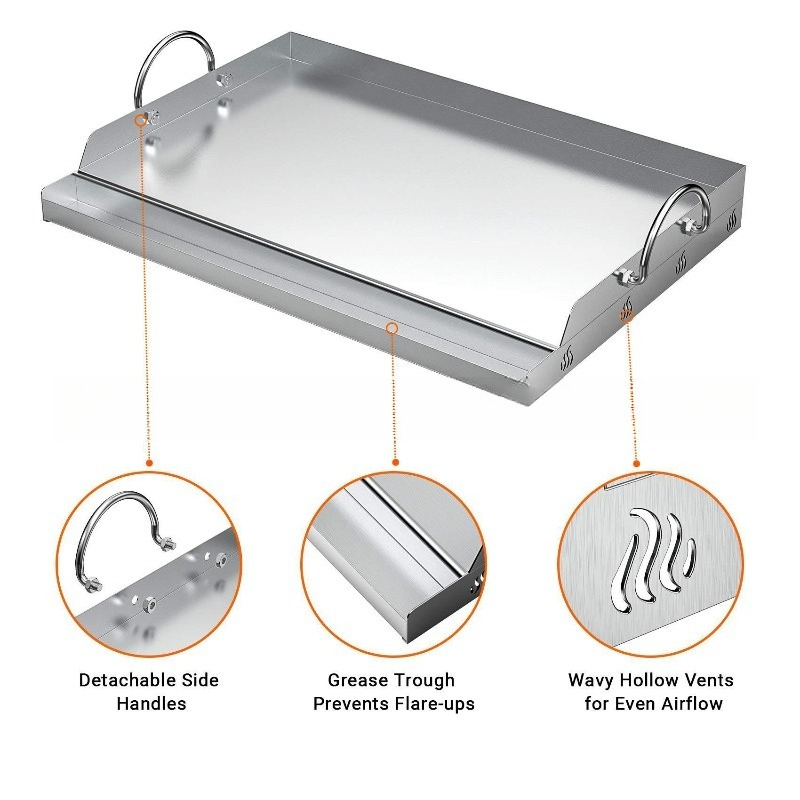 Stainless Steel Griddle BBQ To - đánh giá và giá Camping Cooking Flat Top